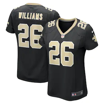 womens nike pj williams black new orleans saints game jerse